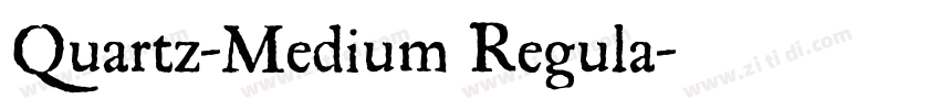 Quartz-Medium Regula字体转换